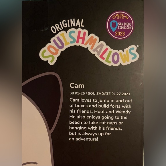 NWT 2023 Cam The Cat Check-In Series Comic Con LE Squishmallow - Picture 2 of 7